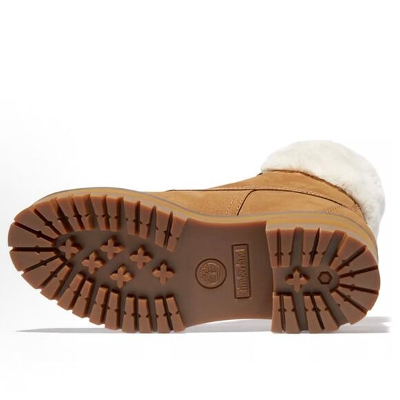 TIMBERLAND Women's 6.5 COURMAYEUR VALLEY 6IN Faux Fur WP Boot Wheat TB0AJXAX17 - Picture 6 of 7